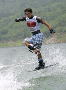 Aliaksei Zharnosek performs in the Beijing World Cup Stop