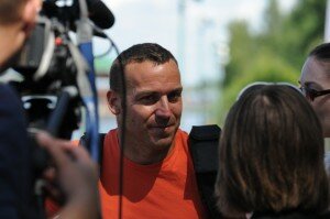 Nicolas LeForestier FRA shares thoughts with the Media