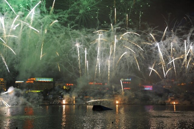 Liuzhou City China Fireworks and our World Cup Jump Ramp