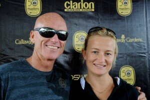 Ray Stokes and June Fladborg celebrate at US Masters