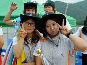 Korean World Cup Fans enjoying the day